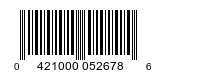 UPC-A style barcode